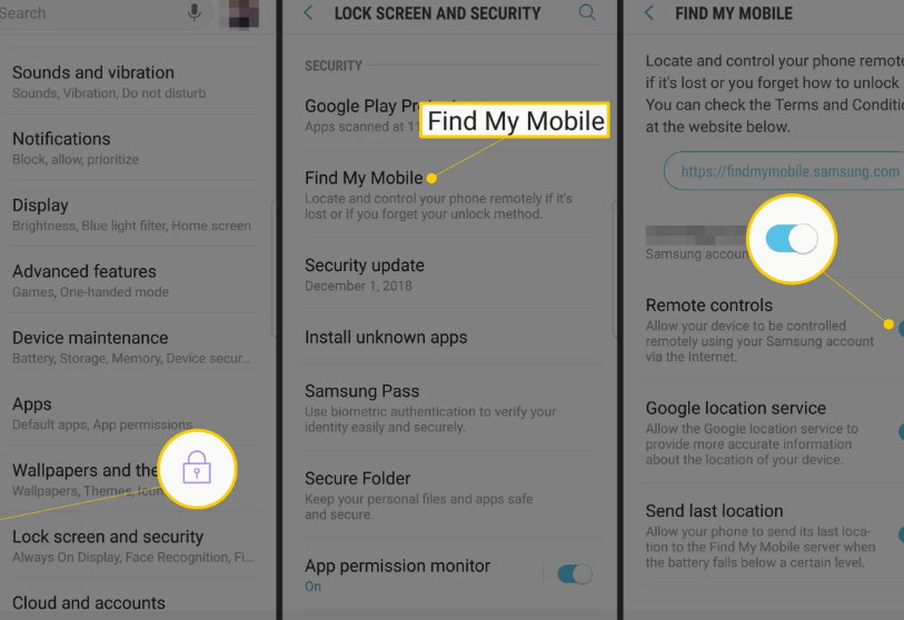 Samsung Cihazlar İçin Geliştirilen Find My Mobile Yöntemi
